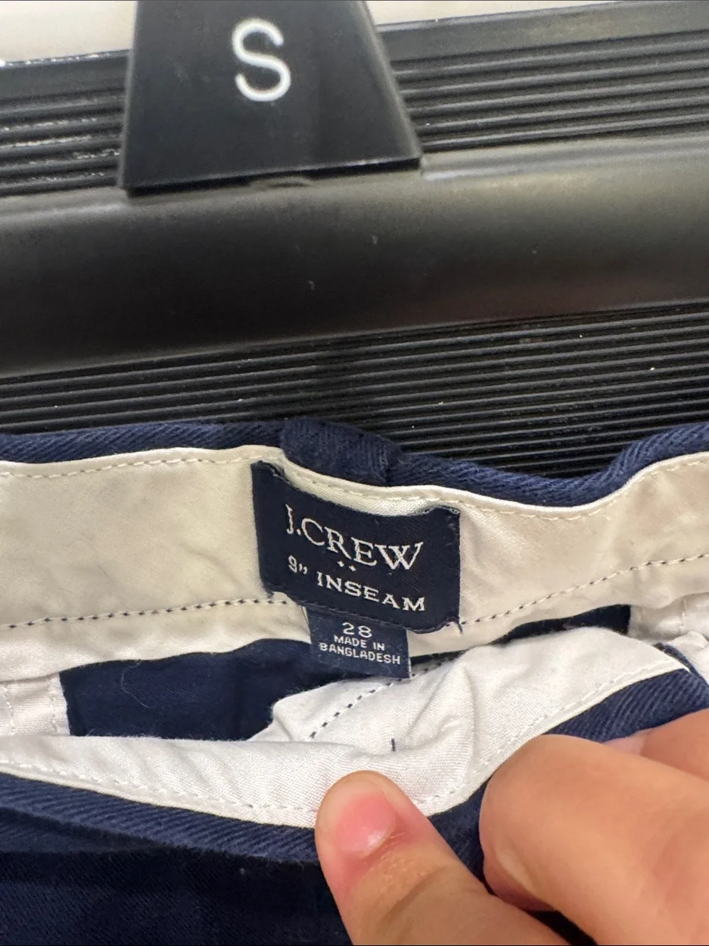 J. Crew Navy shorts 9”